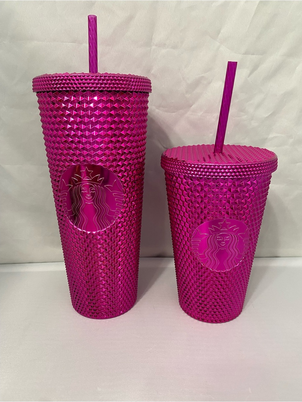 Starbucks Metallic Fuchsia Studded Tumbler with Straw